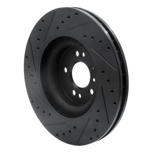 Mercedes-Benz R350 Brake Rotor (1) - Front Right - R1 Concepts - Drilled & Slotted - Black - `06-`12